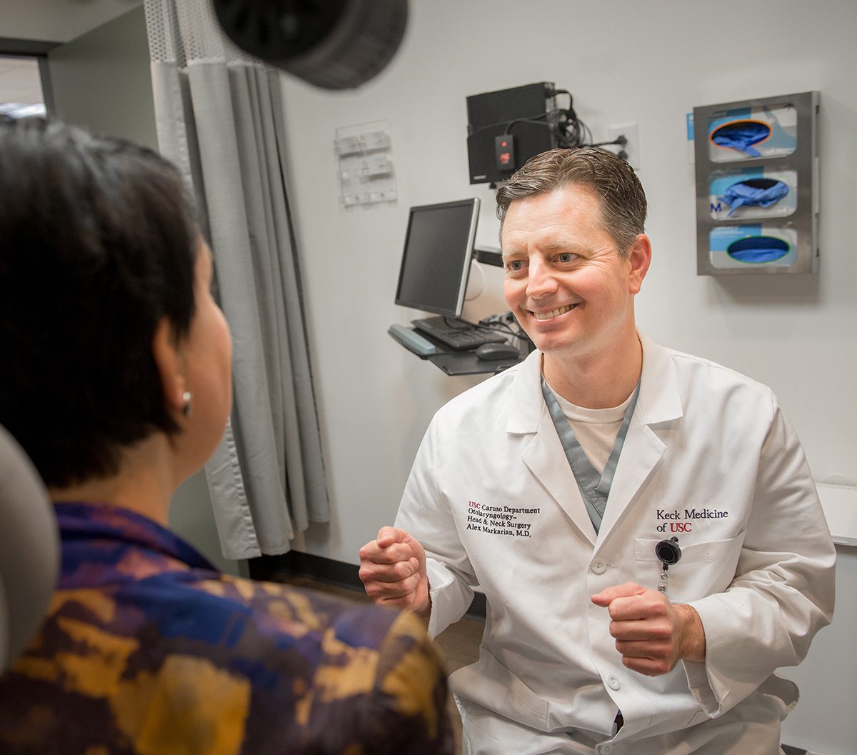 Doctor Alexander Markarian, a board-certified facial plastic and reconstructive surgeon and head and neck surgeon at Keck Medicine of USC
