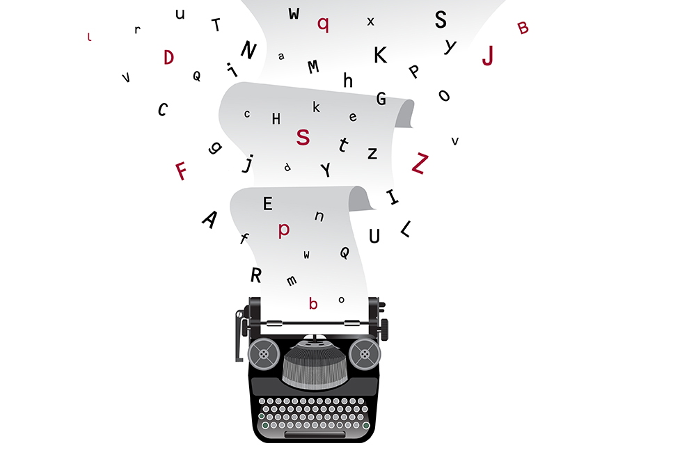illustration of a typewriter
