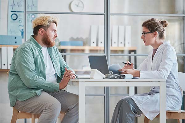 Patient with doctor in a consultation