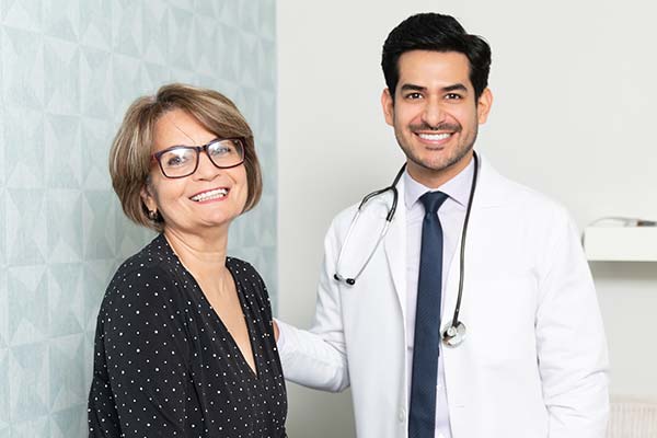 Person with a physician