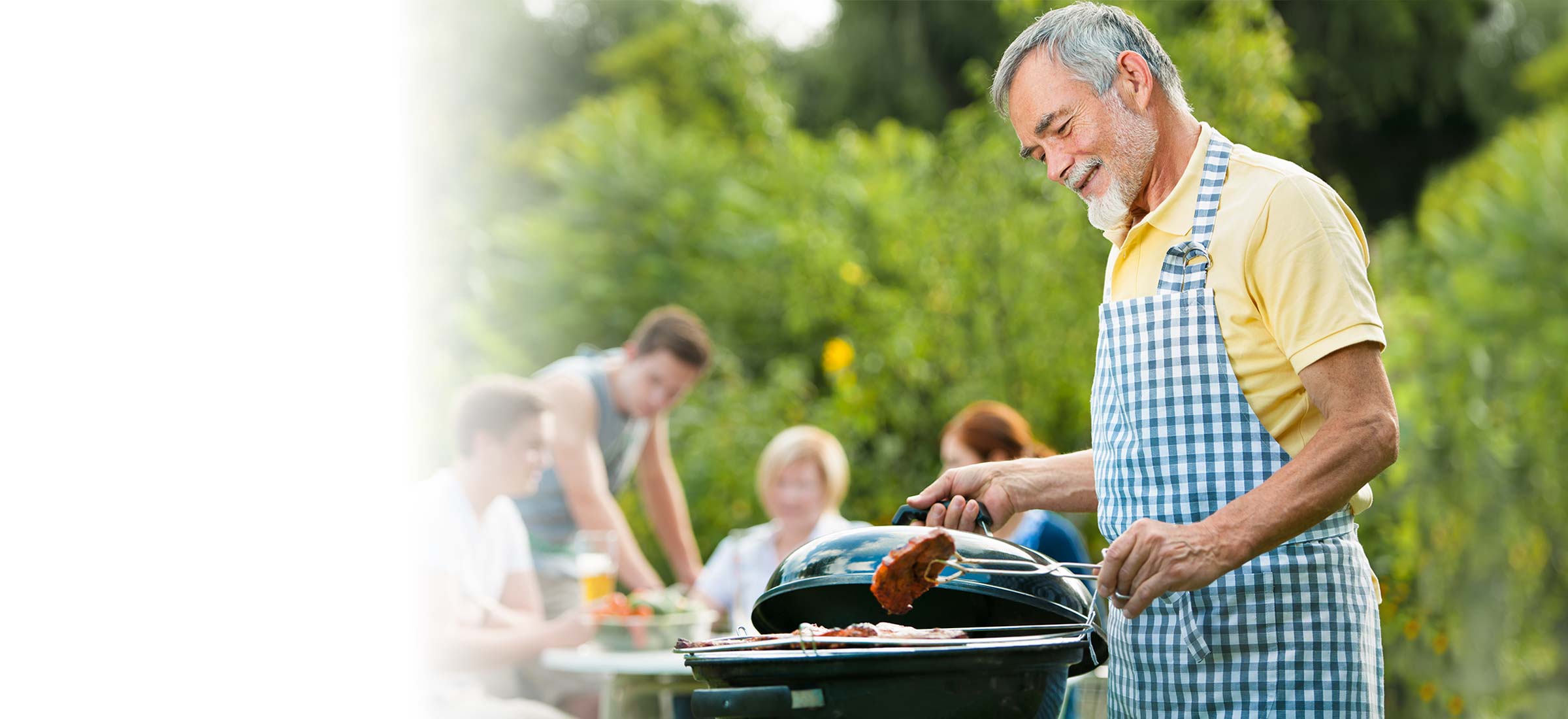 Person grilling food outdoor
