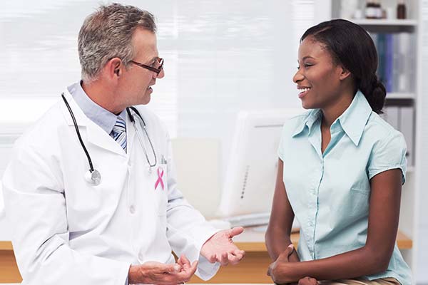 Physician with a patient