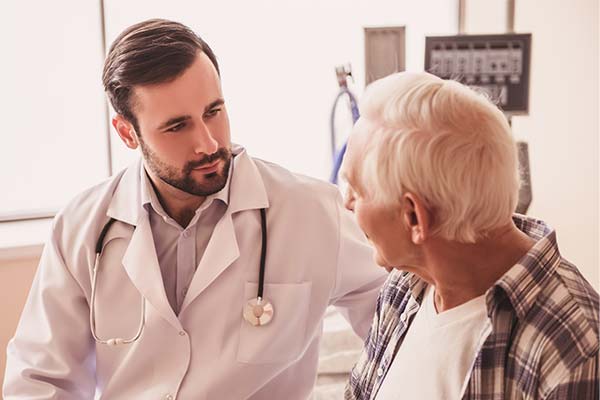 Patient with physician